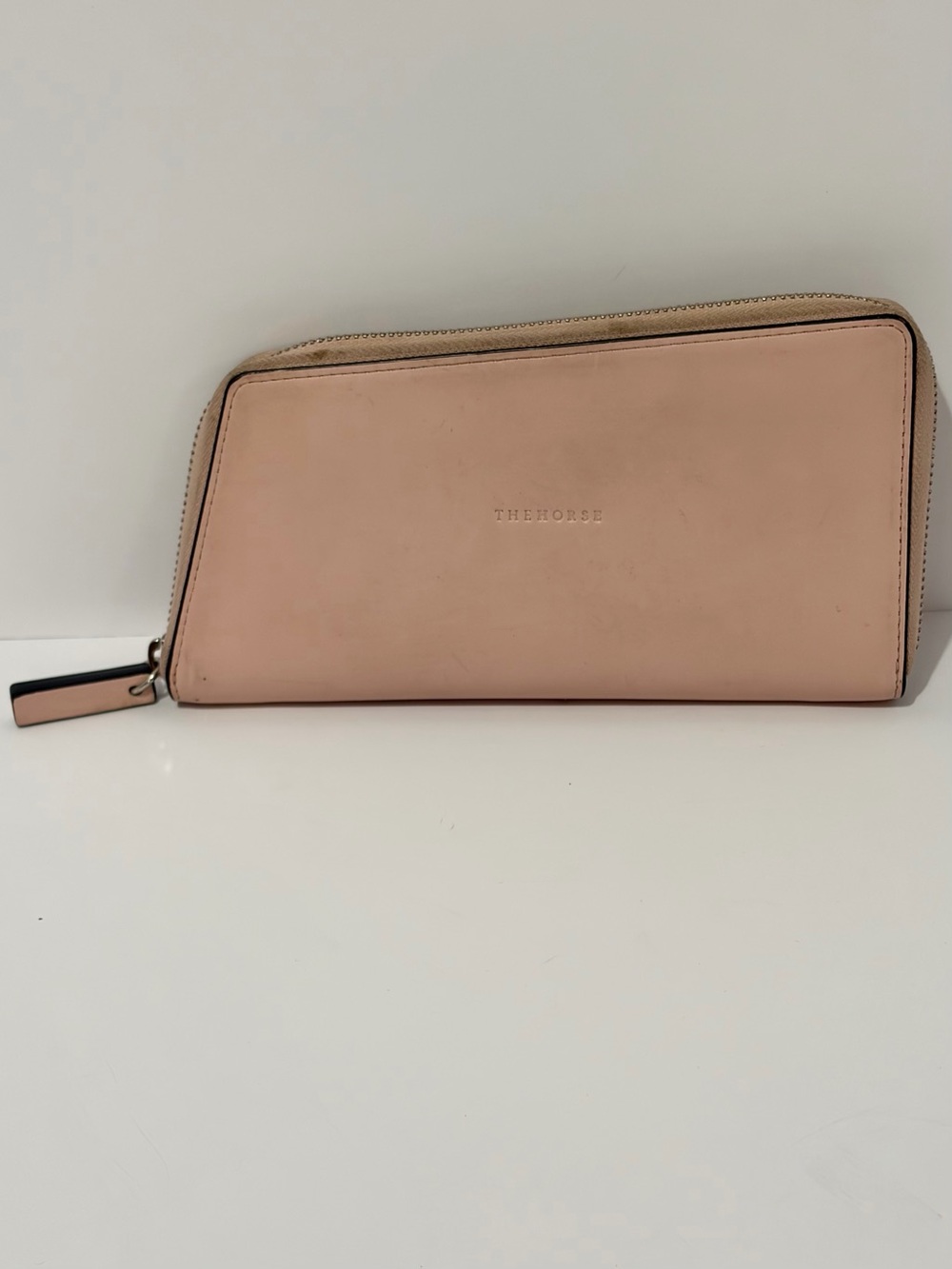 The Horse Blush Pink Freddie Leather Zip Wallet
